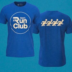 Diplo's Run Club Blue T-Shirt Sz L NEW